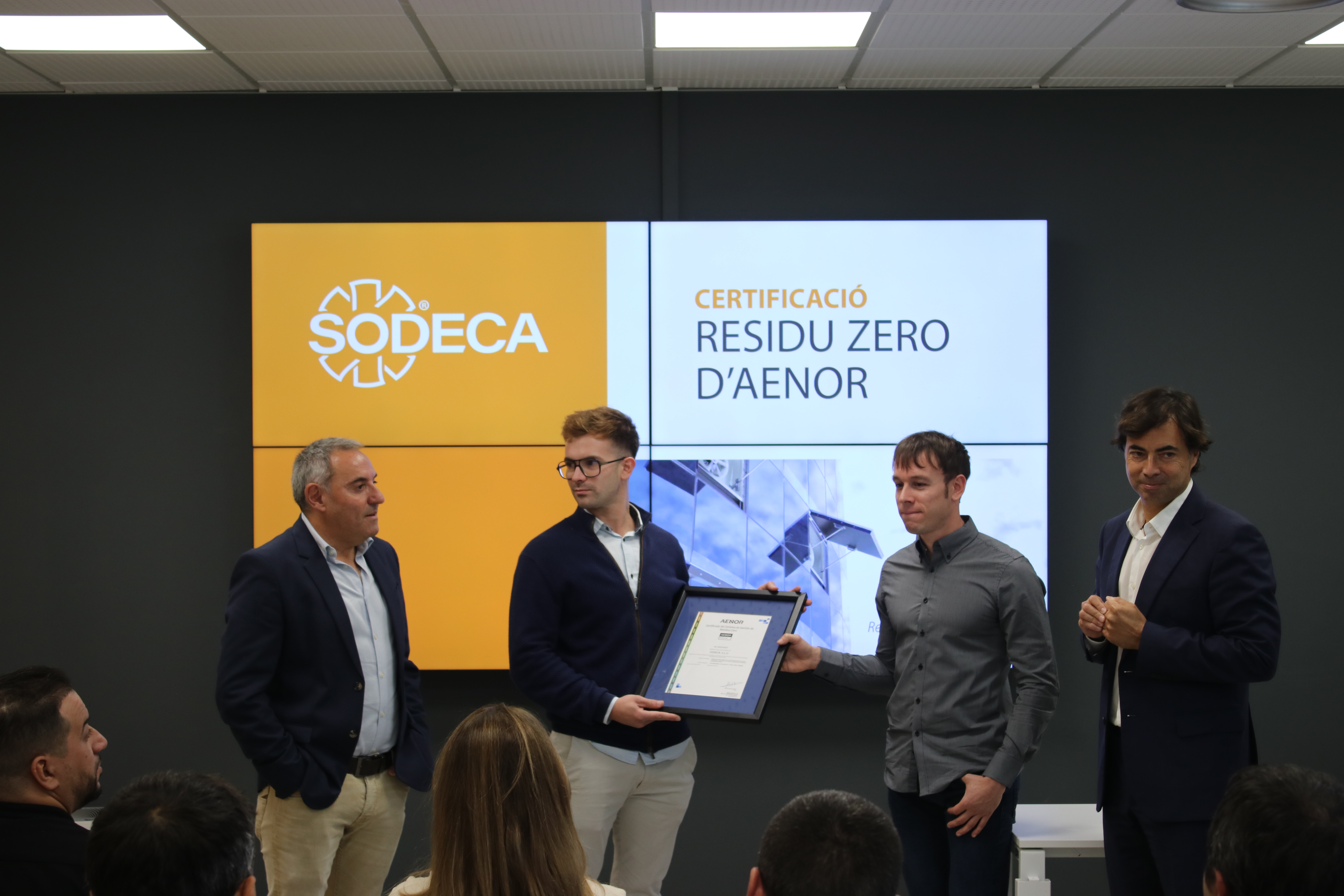 SODECA recibe el Certificado Residuo Cero de AENOR, un reconocimiento pionero en el sector de la ventilación industrial en España